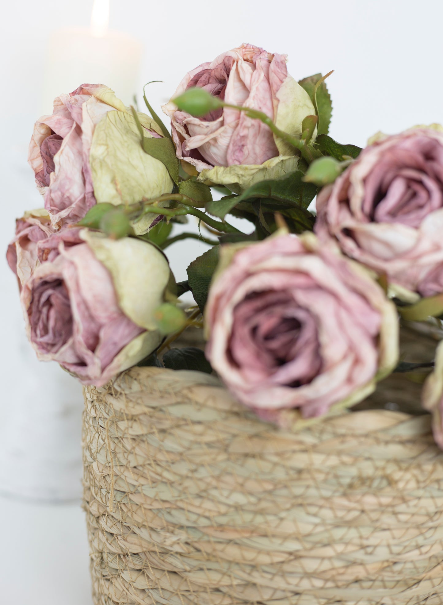 Dusky Pink Dry Look Roses