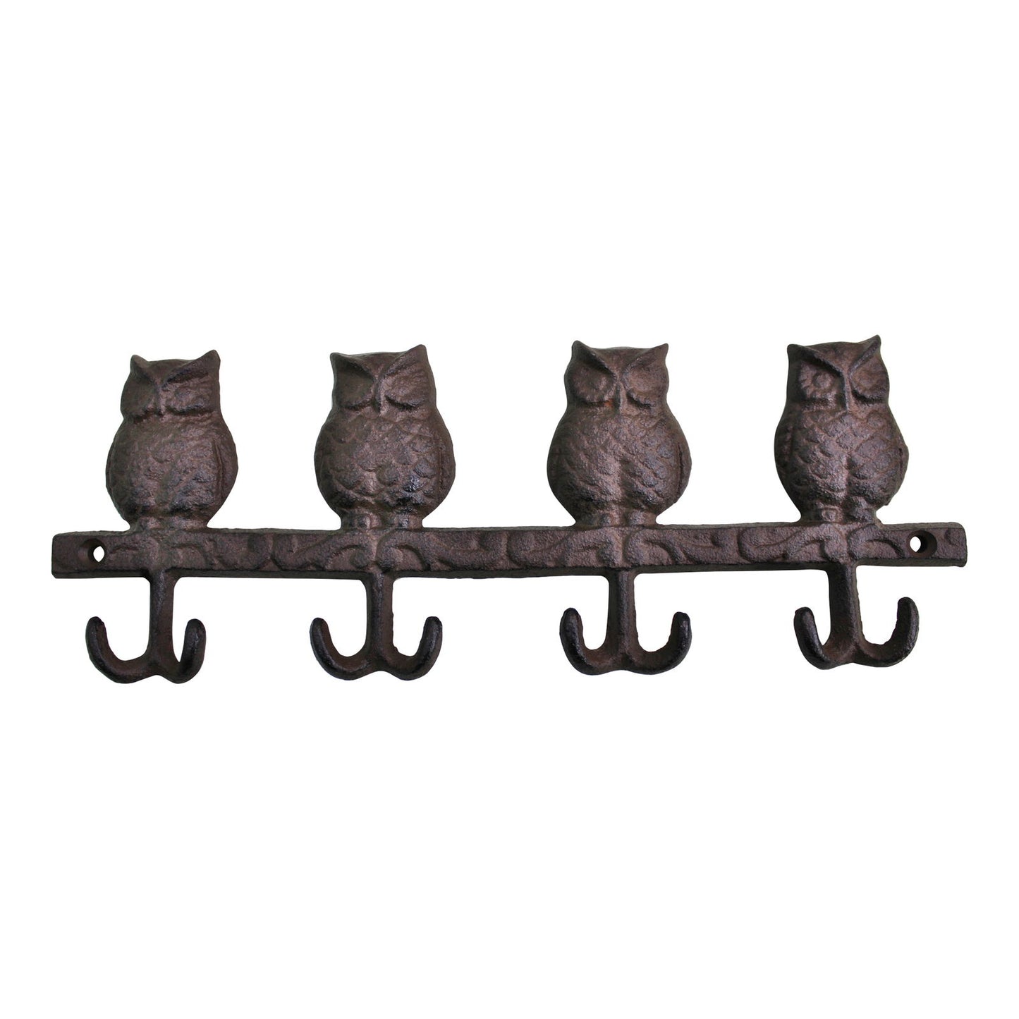 Rustic Cast Iron Owls Wall Hook
