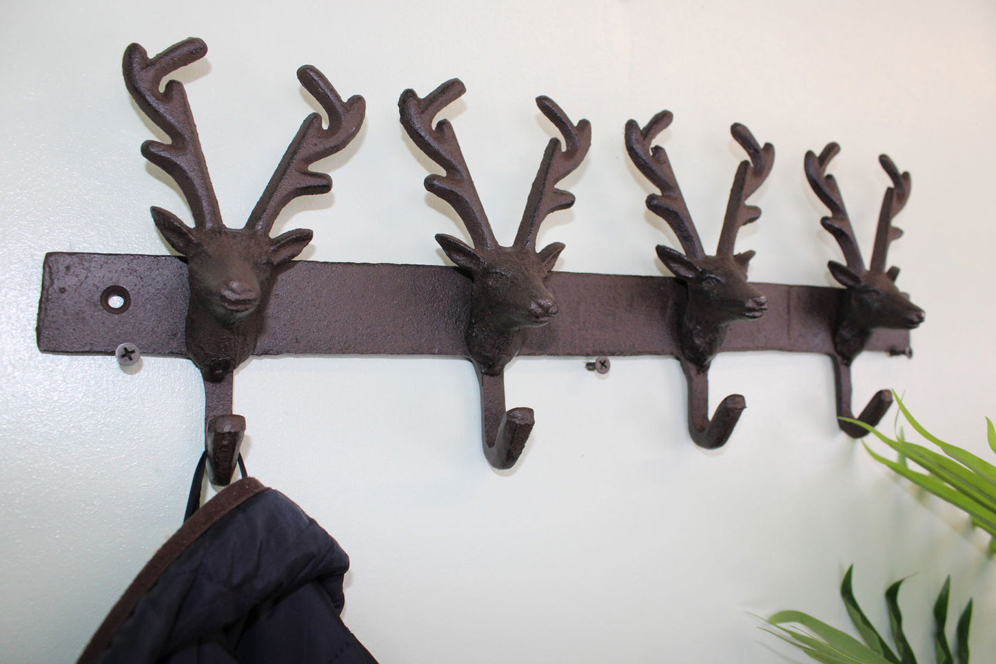 Rustic Cast Iron Reindeer Wall Hook