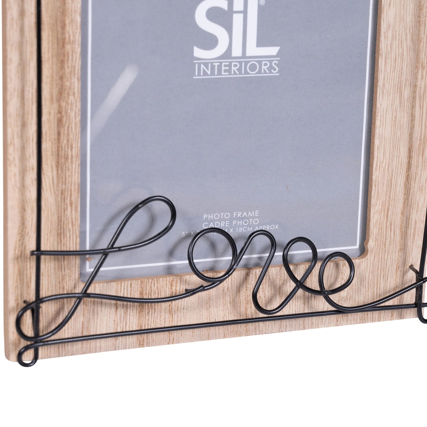 Photo Frame with Black Wire Love Script 5x7"