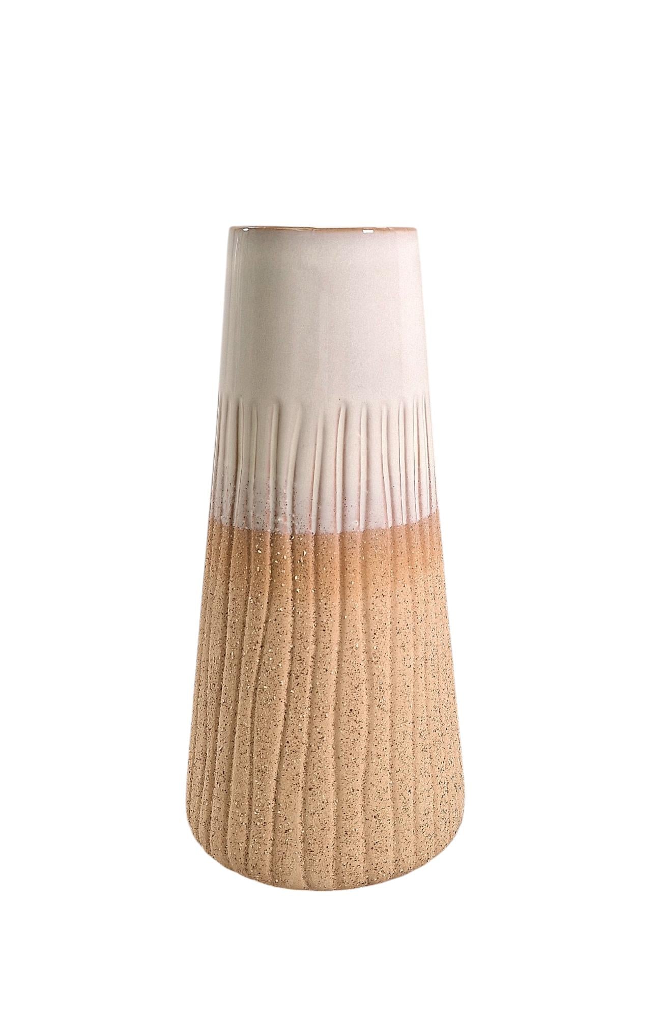 Glazed White Vase Large