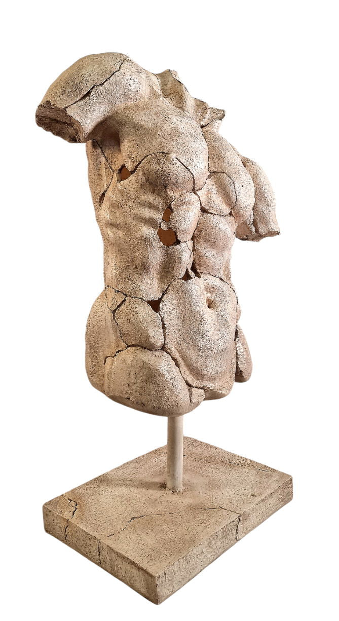 Large White Torso Ornament on Stand