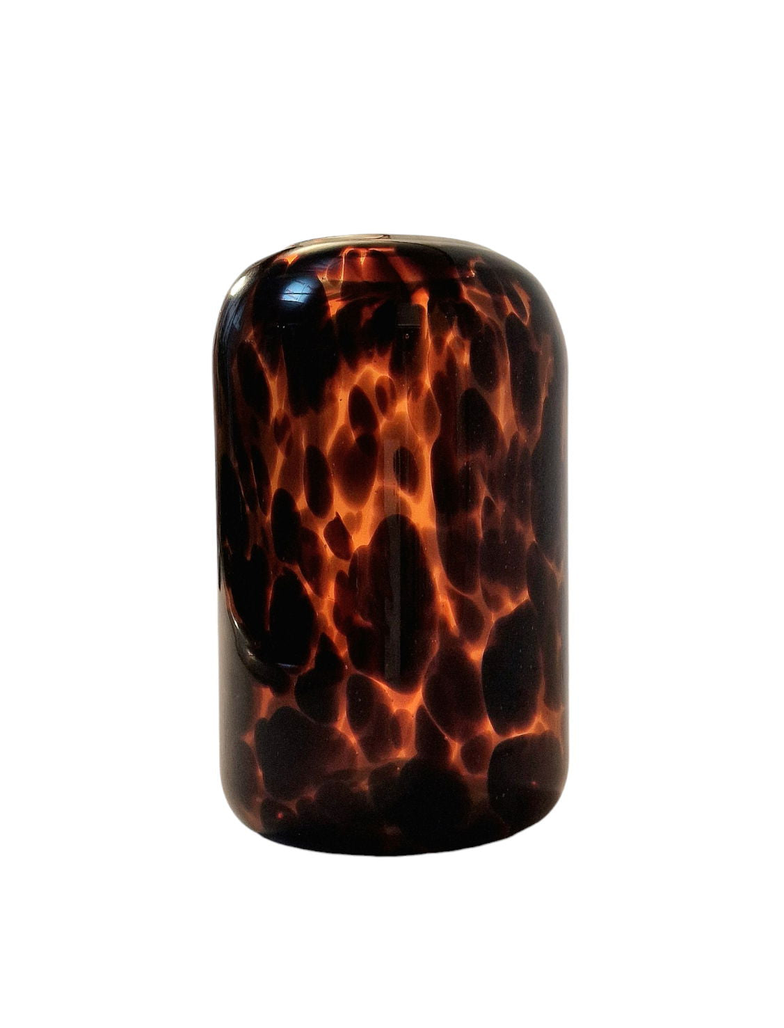 Leopard Print Glass Vase