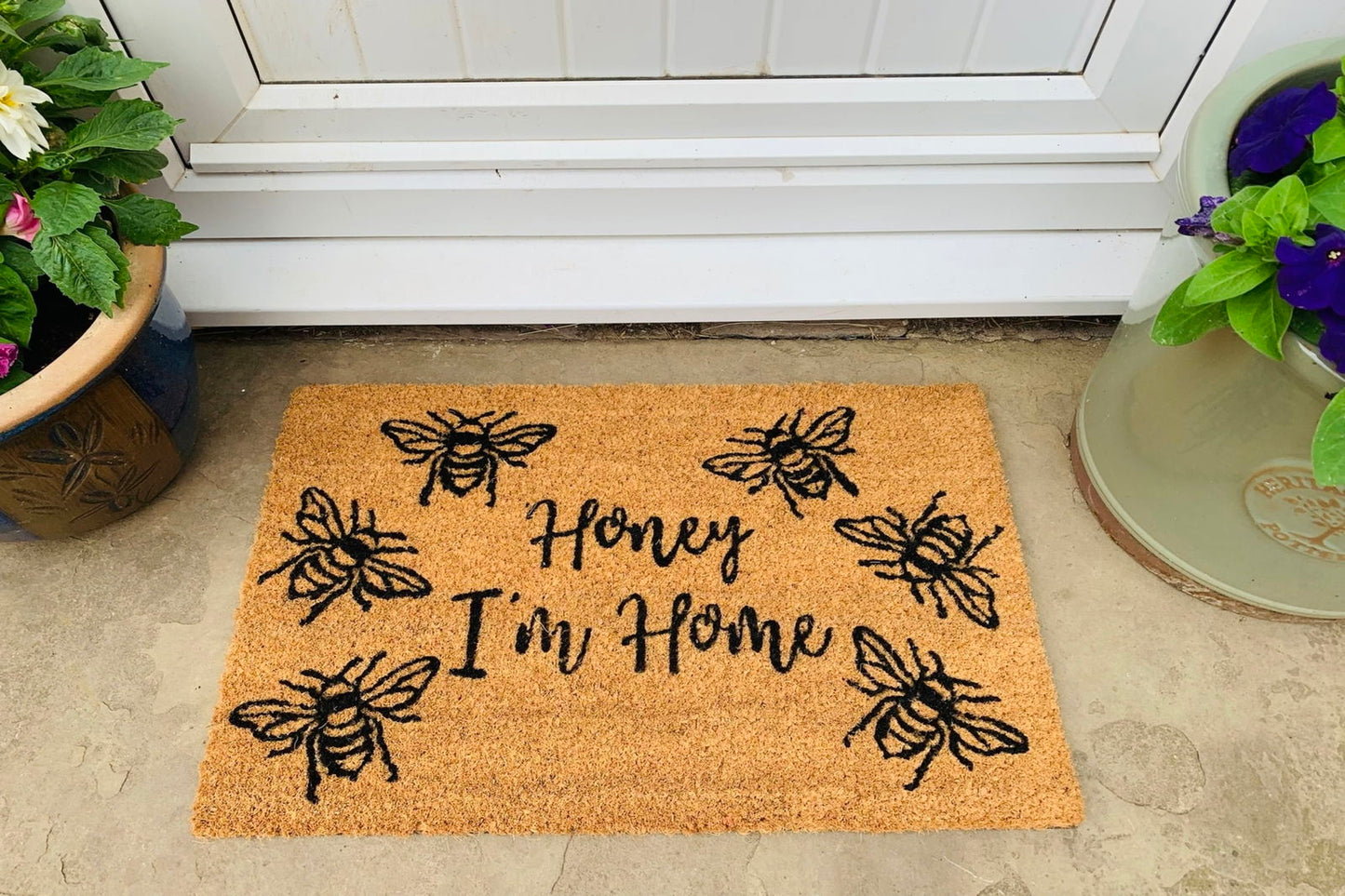 "Honey I'm Home" Coir Doormat