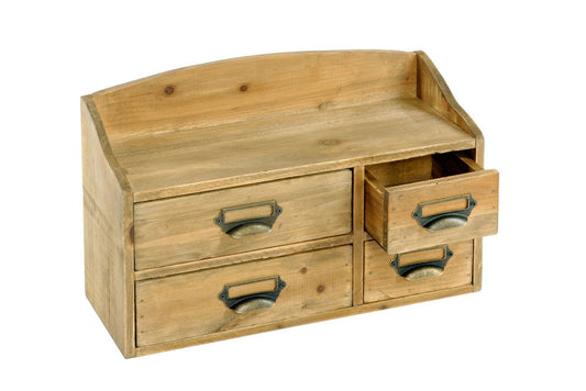 Small Wooden Cabinet 4 Drawers