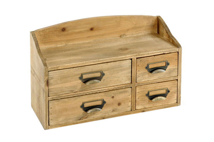 Small Wooden Cabinet 4 Drawers