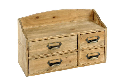 Small Wooden Cabinet 4 Drawers
