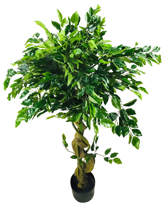Large Artificial Ficus Tree With Twisted Trunk