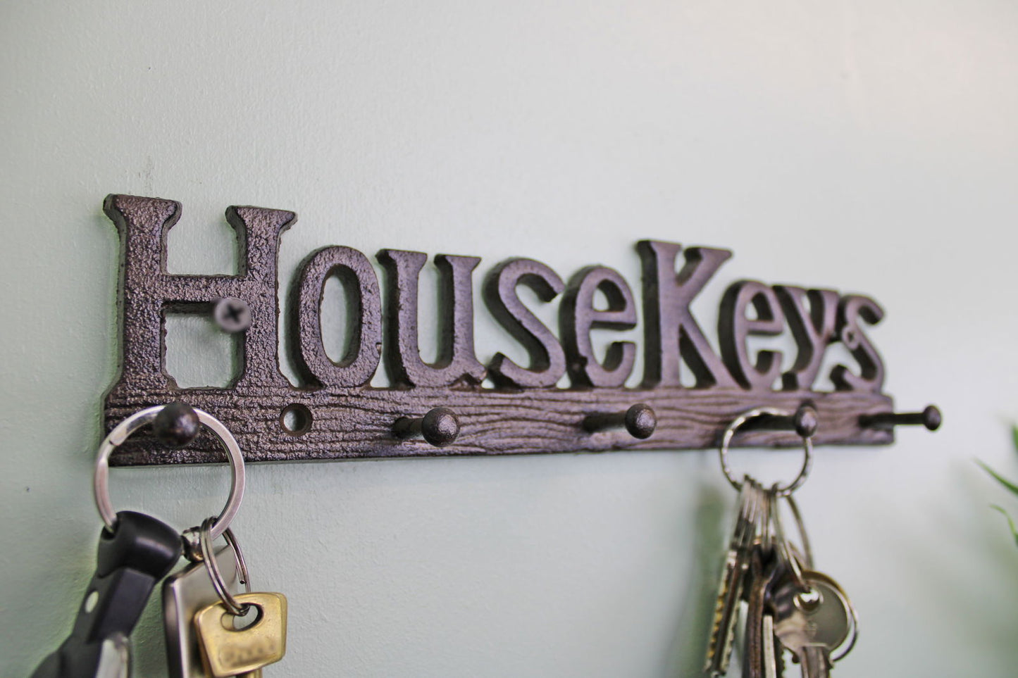Rustic Cast Iron House Keys Wall Hook
