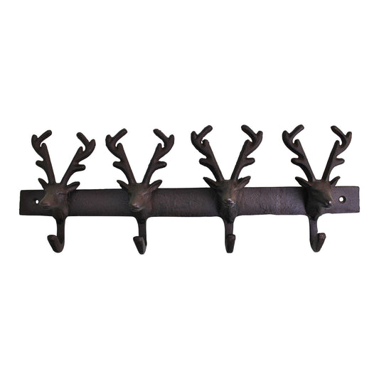 Rustic Cast Iron Reindeer Wall Hook