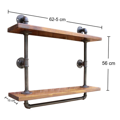 Industrial Pipe Wall Shelf