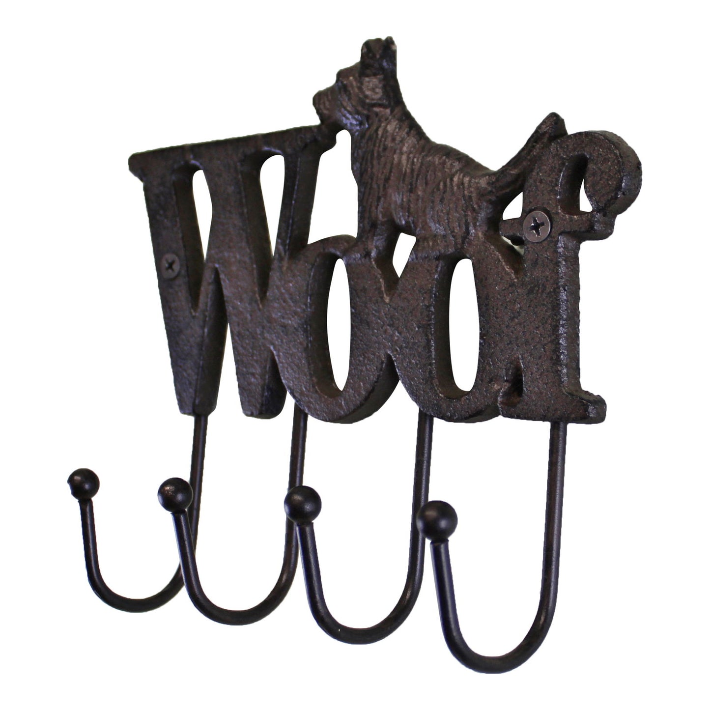 Rustic Cast Iron Woof Wall Hook