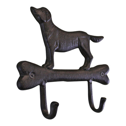 Rustic Cast Iron Gun Dog Wall Hook