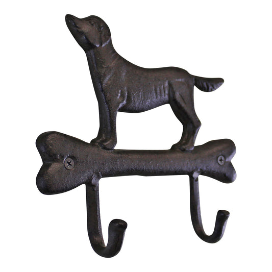 Rustic Cast Iron Gun Dog Wall Hook