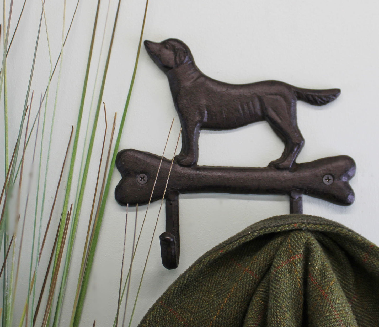 Rustic Cast Iron Gun Dog Wall Hook