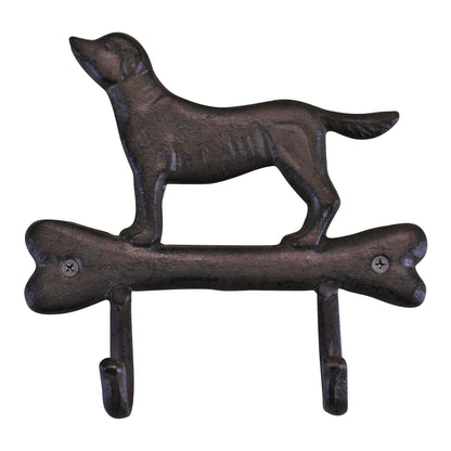 Rustic Cast Iron Gun Dog Wall Hook