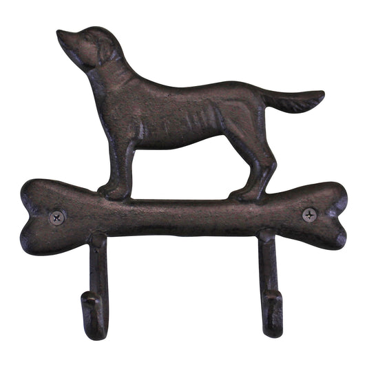 Rustic Cast Iron Gun Dog Wall Hook