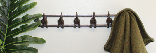 Rustic Cast Iron Dog Tail Wall Hook