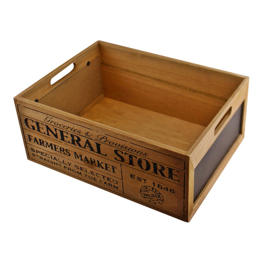 General Store Chalkboard Storage Crates