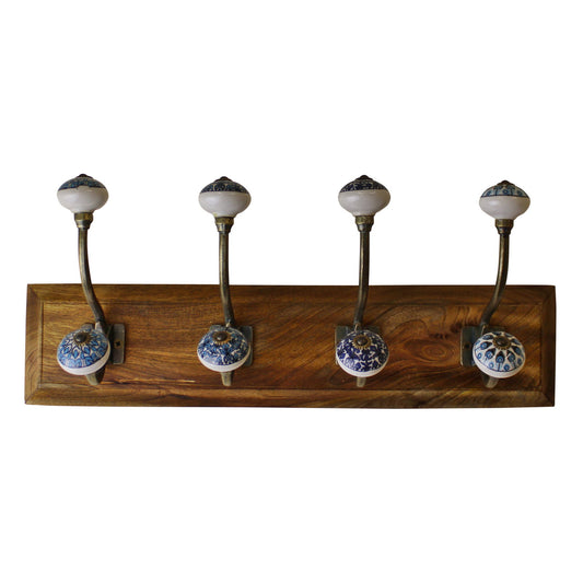 Ceramic Peacock Design Coat Hook