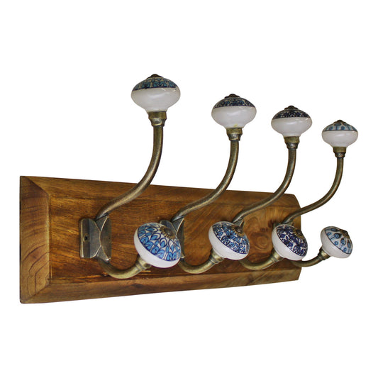 Ceramic Peacock Design Coat Hook