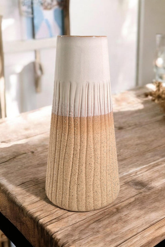 Glazed White Vase Large