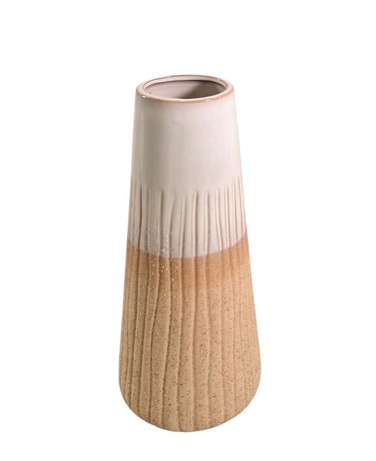 Glazed White Vase Medium