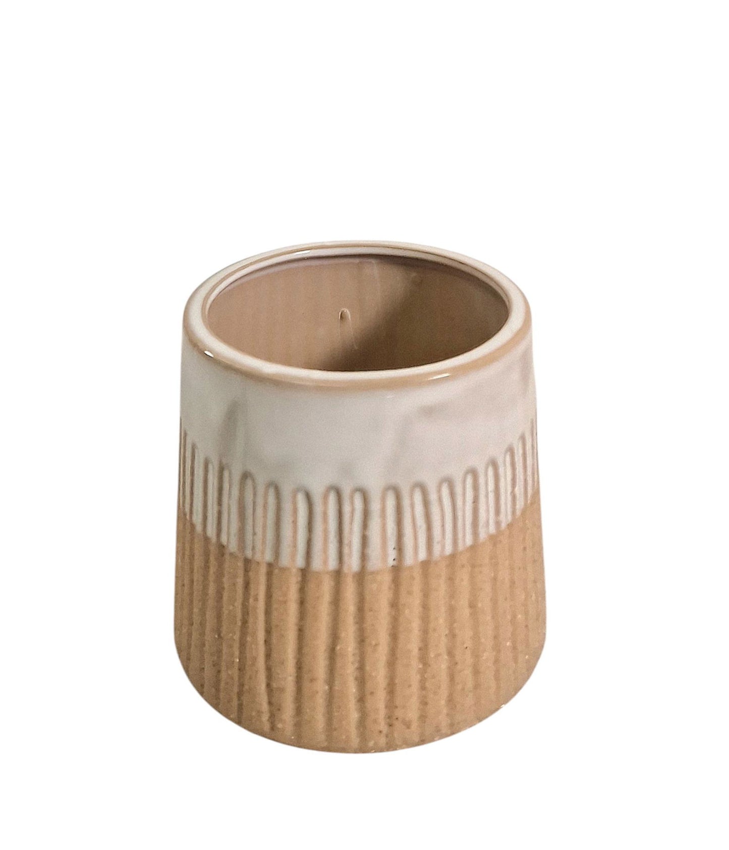 Glazed White Planter Small