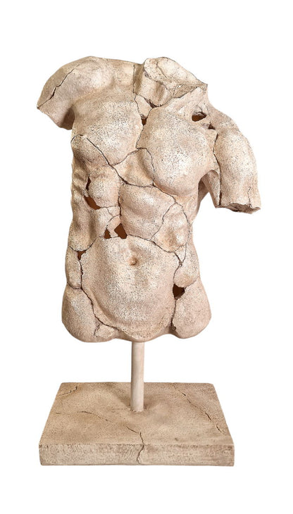 Large White Torso Ornament on Stand