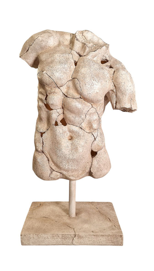 Large White Torso Ornament on Stand