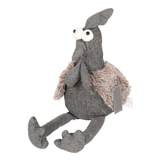 Grey Chicken Fabric Doorstop